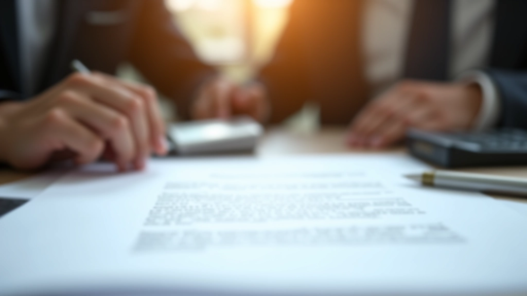 Smluvní dokument s pérem a kalkulačkou na stole, paperwork pojištění