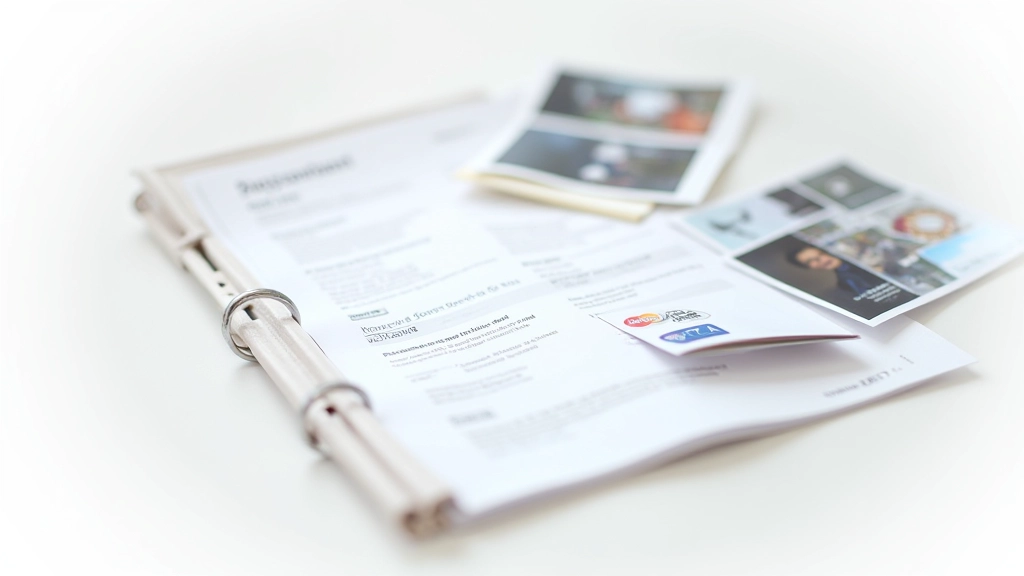 Složka s pojistným dokladem, průkazem totožnosti a fotografiemi škody, organizovaná dokumentace